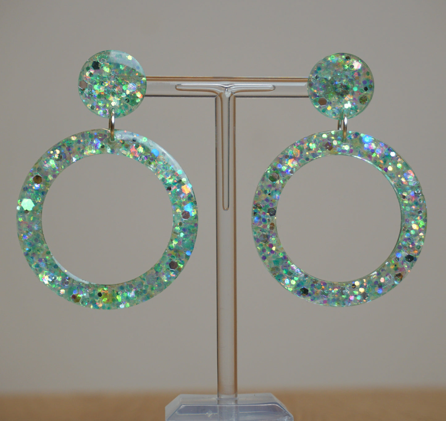Circulare blue - Resin Earrings