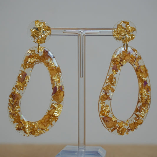 Kotys gold flowers - Resin Earrings