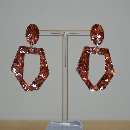 Persephone pink - Resin Earrings