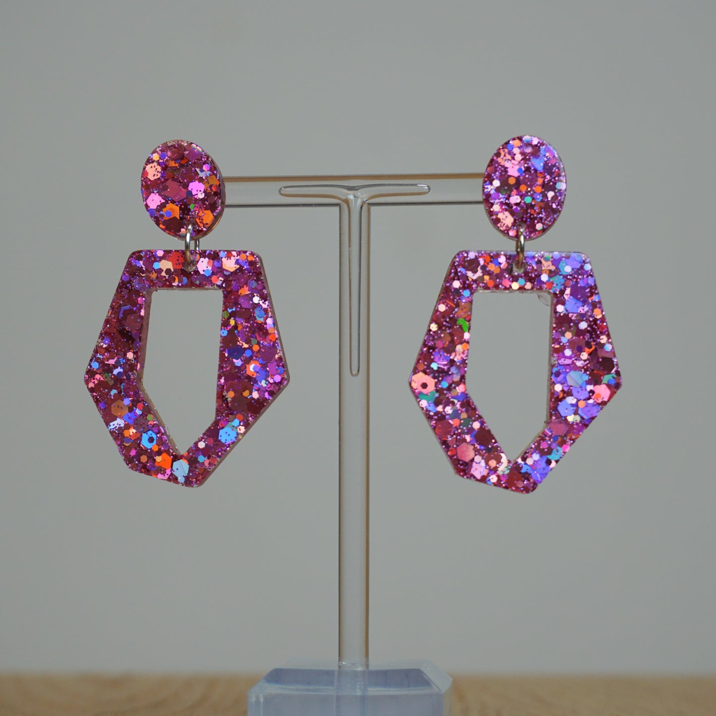 Persephone purple - Resin Earrings
