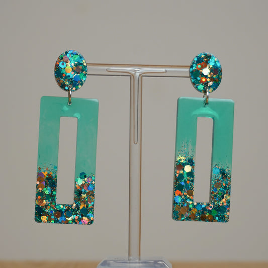 Selene blue - Resin Earrings