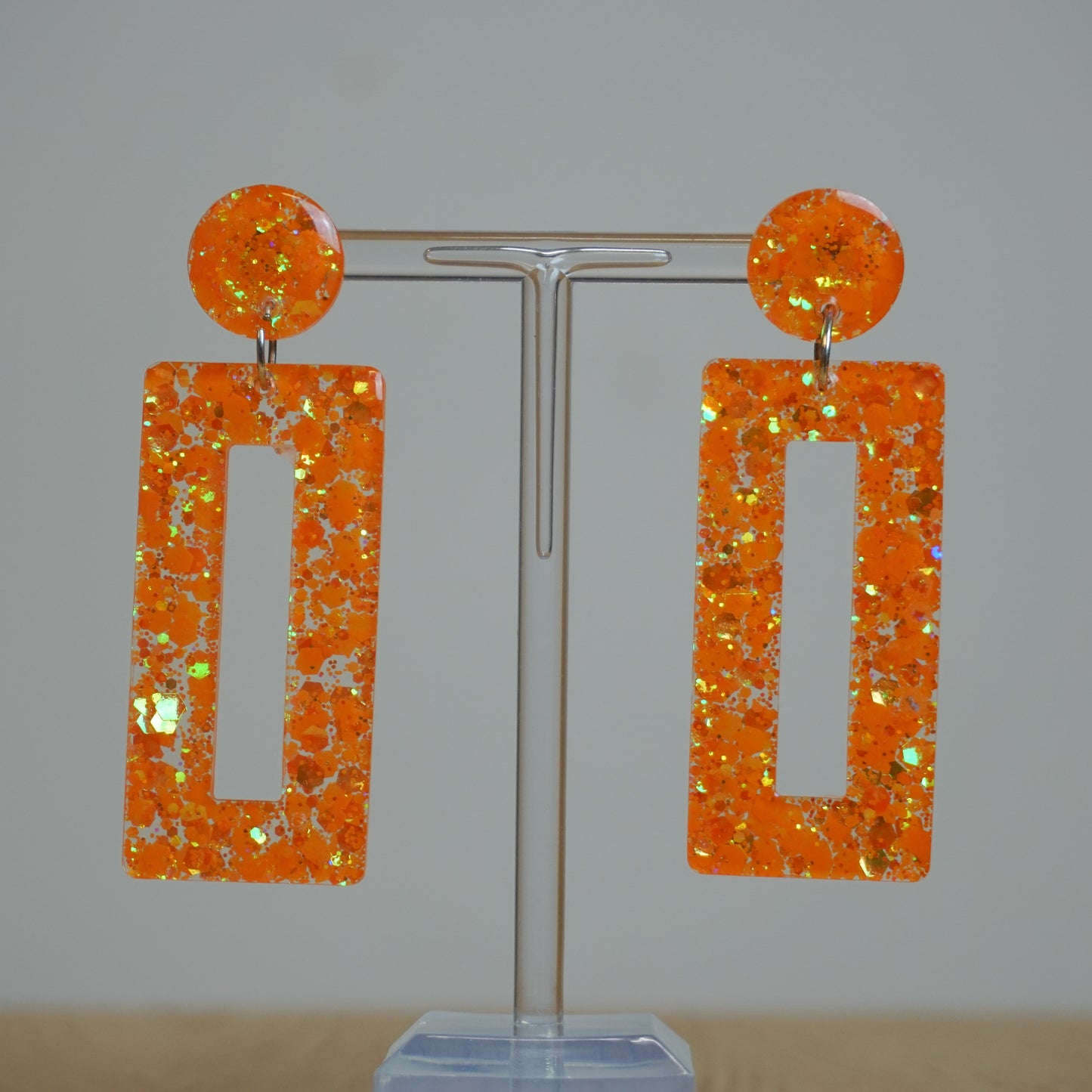 Selene orange - Resin Earrings