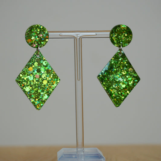 Thetis green - Resin Earrings